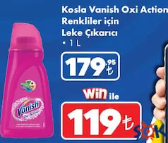 VANİSH KOSLA OXİ ACTİON RENKLİLER İÇİN LEKE ÇIKARICI 1 L fiyat ve kampanya bilgisi